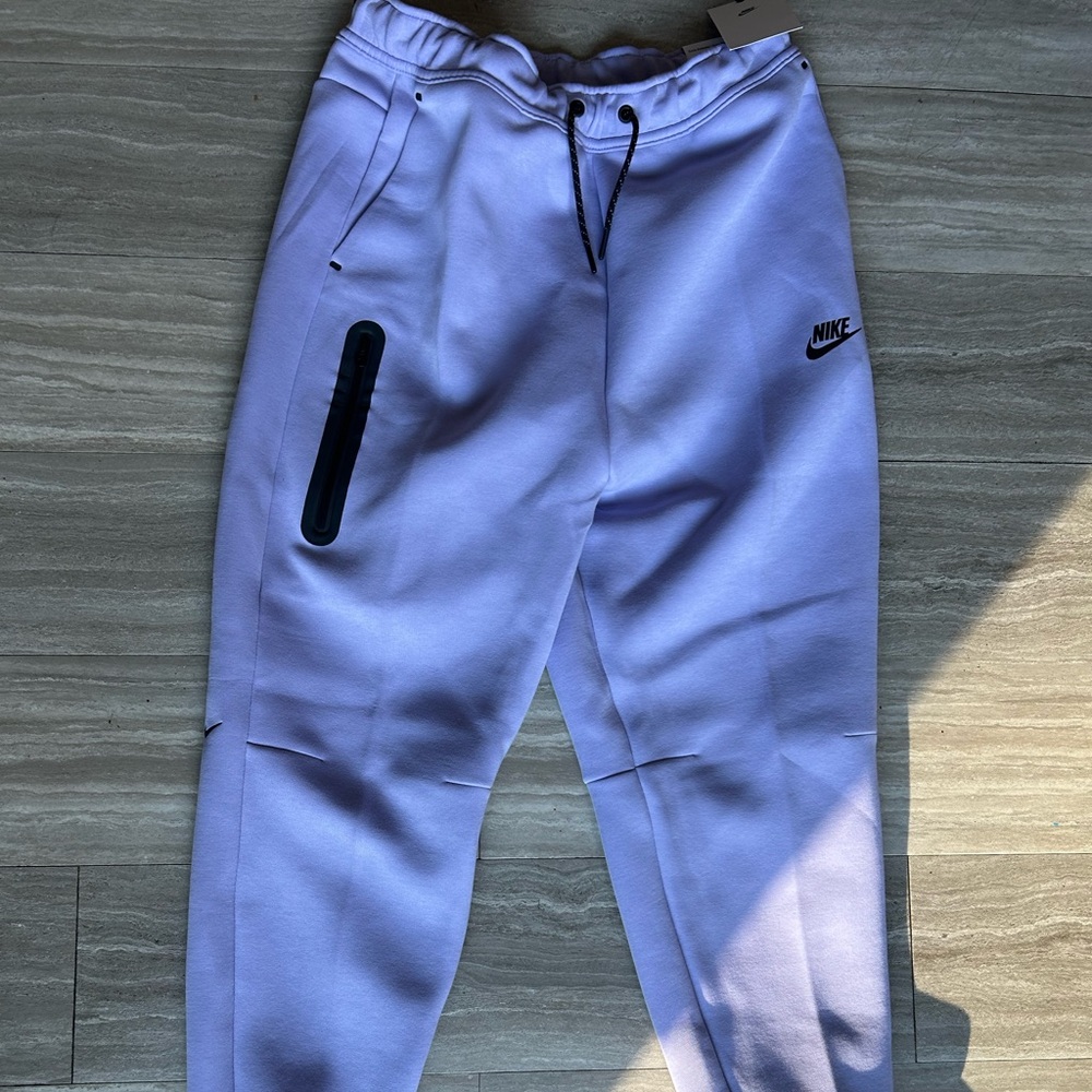 Nike Tech Light Purple Sweatpants with Black Accents